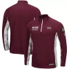 Men's Colosseum Maroon Mississippi State Bulldogs OHT Military Appreciation Snow Cruise Raglan 1/4-Zip Jacket