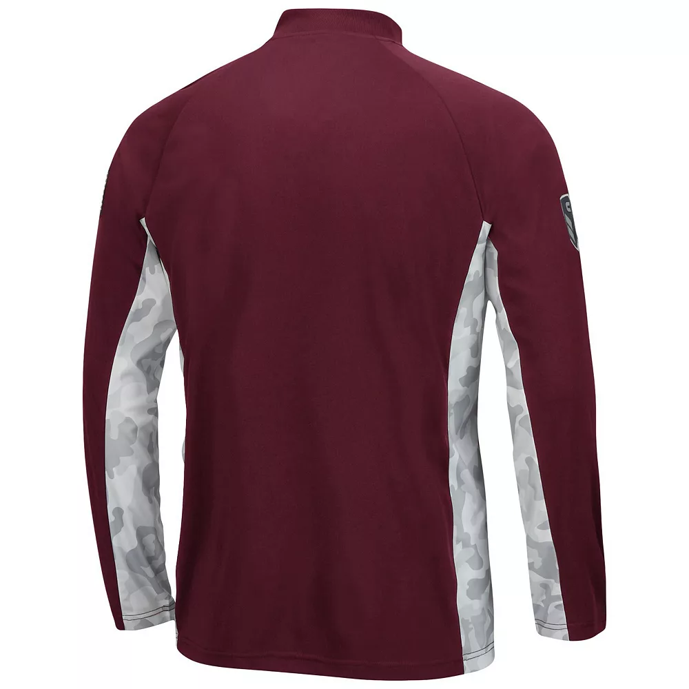 Men's Colosseum Maroon Mississippi State Bulldogs OHT Military Appreciation Snow Cruise Raglan 1/4-Zip Jacket 4 Men's Colosseum Maroon Mississippi State Bulldogs OHT Military Appreciation Snow Cruise Raglan 1/4-Zip Jacket - Image 4