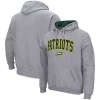 Men's Colosseum Heathered Gray George Mason Patriots Arch & Logo 3.0 Pullover Hoodie