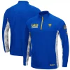 Men's Colosseum Royal Pitt Panthers OHT Military Appreciation Snow Cruise Raglan 1/4-Zip Jacket