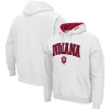 Men's Colosseum White Indiana Hoosiers Arch & Logo 3.0 Pullover Hoodie