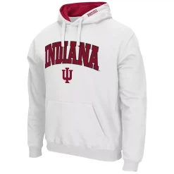 Men's Colosseum White Indiana Hoosiers Arch & Logo 3.0 Pullover Hoodie -Colosseum shop 5385157 ALT2