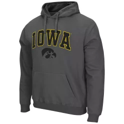 Men's Colosseum Charcoal Iowa Hawkeyes Arch & Logo 3.0 Pullover Hoodie -Colosseum shop 5385214 ALT2