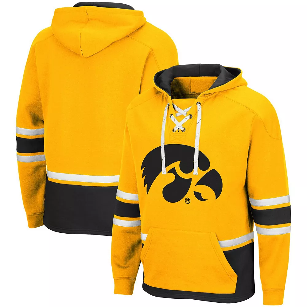 Men's Colosseum Gold Iowa Hawkeyes Lace Up 3.0 Pullover Hoodie 1 Men's Colosseum Gold Iowa Hawkeyes Lace Up 3.0 Pullover Hoodie