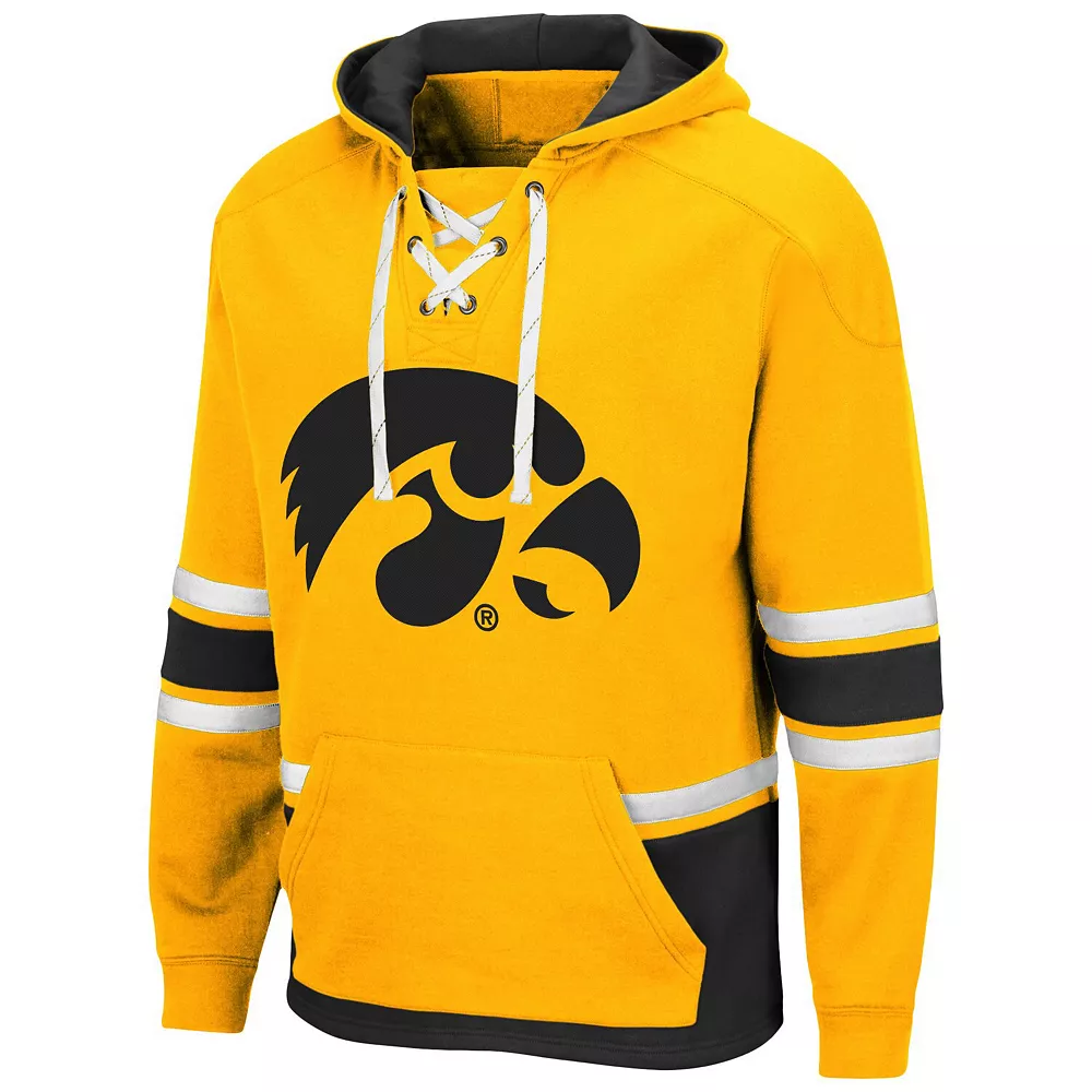 Men's Colosseum Gold Iowa Hawkeyes Lace Up 3.0 Pullover Hoodie 3 Men's Colosseum Gold Iowa Hawkeyes Lace Up 3.0 Pullover Hoodie - Image 3