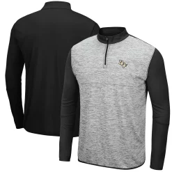 Men's Colosseum Heathered Gray/Black UCF Knights Prospect Quarter-Zip Jacket