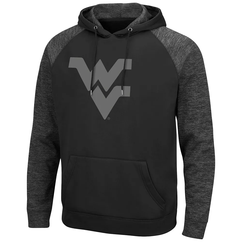 Men's Colosseum Black West Virginia Mountaineers Blackout 3.0 Tonal Raglan Pullover Hoodie 3 Men's Colosseum Black West Virginia Mountaineers Blackout 3.0 Tonal Raglan Pullover Hoodie - Image 3