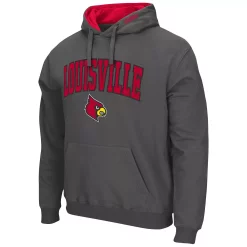 Men's Colosseum Charcoal Louisville Cardinals Arch & Logo 3.0 Pullover Hoodie -Colosseum shop 5386816 ALT2