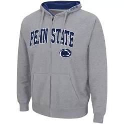 Men's Colosseum Heathered Gray Penn State Nittany Lions Arch & Logo 3.0 Full-Zip Hoodie -Colosseum shop 5387538 ALT2