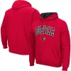 Men's Colosseum Red Louisville Cardinals Arch & Logo 3.0 Pullover Hoodie