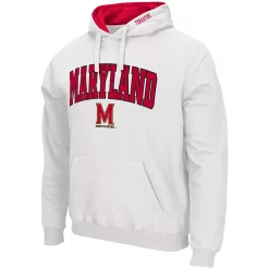Men's Colosseum White Maryland Terrapins Arch & Logo 3.0 Pullover Hoodie -Colosseum shop 5387737 ALT2