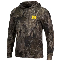 Men's Colosseum Realtree Camo Michigan Wolverines Long Sleeve Hoodie T-Shirt -Colosseum shop 5390946 ALT2