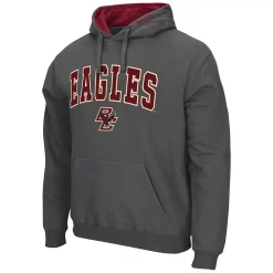 Men's Colosseum Charcoal Boston College Eagles Arch and Logo Pullover Hoodie -Colosseum shop 5392065 ALT2