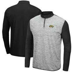 Men's Colosseum Heathered Gray/Black Missouri Tigers Prospect Quarter-Zip Jacket