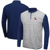 Men's Colosseum Heathered Gray/Navy Ole Miss Rebels Prospect Quarter-Zip Jacket