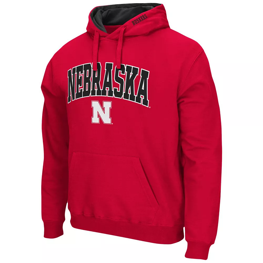 Men's Colosseum Scarlet Nebraska Huskers Arch & Logo 3.0 Pullover Hoodie 3 Men's Colosseum Scarlet Nebraska Huskers Arch & Logo 3.0 Pullover Hoodie - Image 3