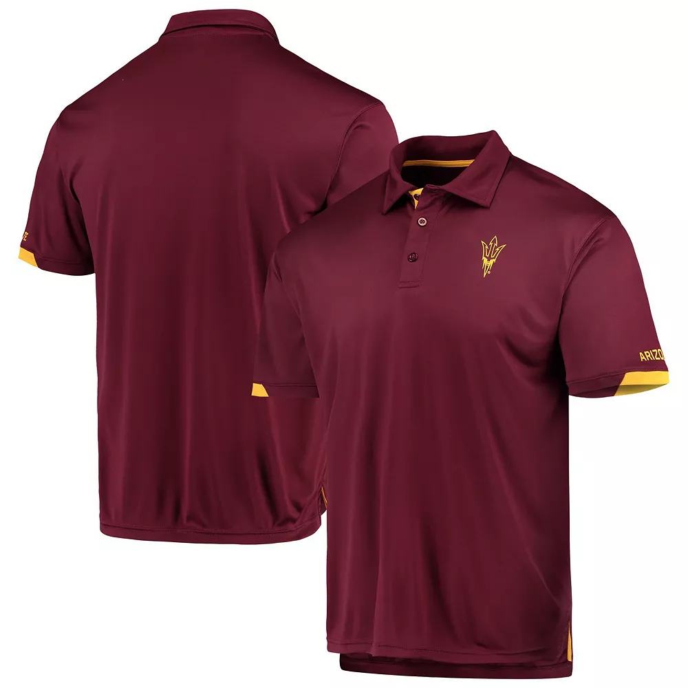 Men's Colosseum Maroon Arizona State Sun Devils Santry Polo 1 Men's Colosseum Maroon Arizona State Sun Devils Santry Polo