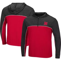 Men's Colosseum Scarlet Nebraska Huskers Flick Quarter-Zip Hoodie Windshirt