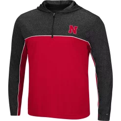 Men's Colosseum Scarlet Nebraska Huskers Flick Quarter-Zip Hoodie Windshirt -Colosseum shop 5400670 ALT2