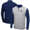 Men's Colosseum Heathered Gray/Navy Penn State Nittany Lions Prospect Quarter-Zip Jacket