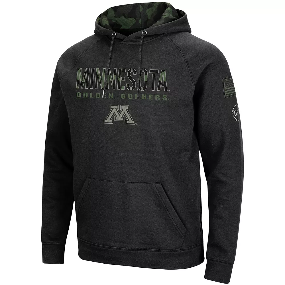 Men's Colosseum Black Minnesota Golden Gophers OHT Big & Tall Raglan Pullover Hoodie 3 Men's Colosseum Black Minnesota Golden Gophers OHT Big & Tall Raglan Pullover Hoodie - Image 3
