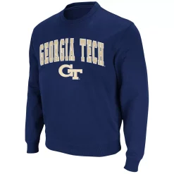 Men's Colosseum Navy Georgia Tech Yellow Jackets Team Arch & Logo Tackle Twill Pullover Sweatshirt 5 Men's Colosseum Navy Georgia Tech Yellow Jackets Team Arch & Logo Tackle Twill Pullover Sweatshirt -Colosseum shop 5401737 ALT2