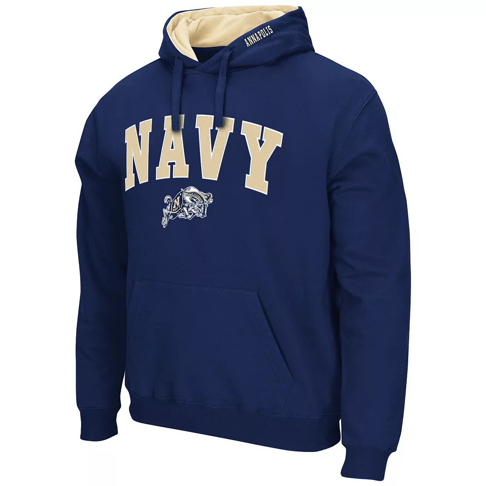 Men's Colosseum Navy Navy Midshipmen Arch & Logo 3.0 Pullover Hoodie 3 Men's Colosseum Navy Navy Midshipmen Arch & Logo 3.0 Pullover Hoodie - Image 3