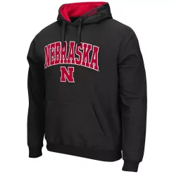 Men's Colosseum Black Nebraska Huskers Arch & Logo 3.0 Pullover Hoodie -Colosseum shop 5402442 ALT2