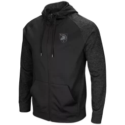 Men's Colosseum Black Army Black Knights Blackout 3.0 Tonal Raglan Full-Zip Hoodie -Colosseum shop 5412500 ALT2