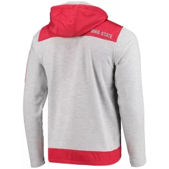 Men's Colosseum Heathered Gray/Scarlet Ohio State Buckeyes Schwartz Full-Zip Hoodie Jacket -Colosseum shop 5414603 ALT3