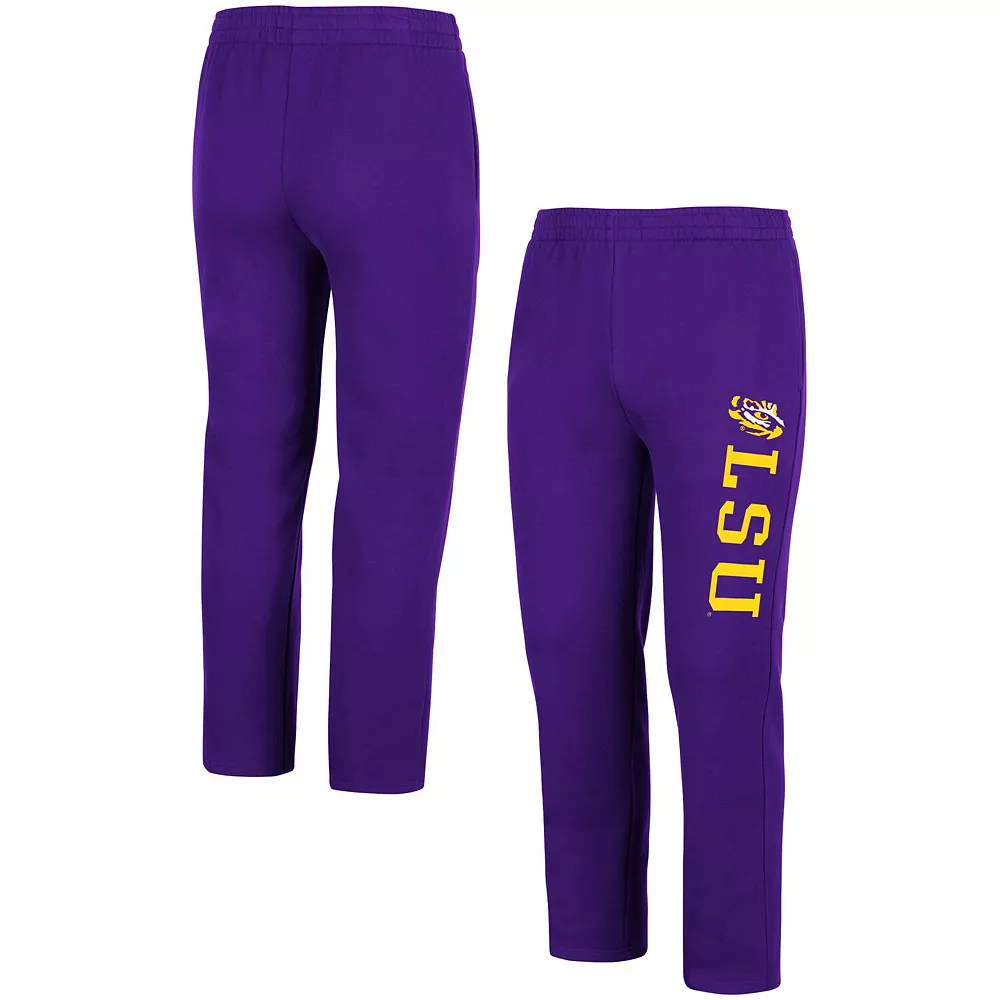 Men's Colosseum Purple LSU Tigers Fleece Pants 2 Men's Colosseum Purple LSU Tigers Fleece Pants - Image 2