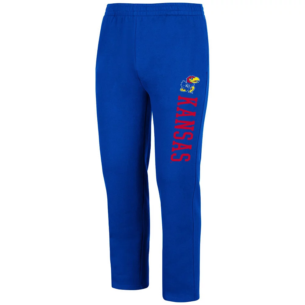 Men's Colosseum Royal Kansas Jayhawks Fleece Pants 3 Men's Colosseum Royal Kansas Jayhawks Fleece Pants - Image 3