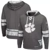 Men's Colosseum Gray Clemson Tigers OHT Military Appreciation Lace-Up Pullover Hoodie