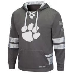 Men's Colosseum Gray Clemson Tigers OHT Military Appreciation Lace-Up Pullover Hoodie 6 Men's Colosseum Gray Clemson Tigers OHT Military Appreciation Lace-Up Pullover Hoodie -Colosseum shop 5416327 ALT2