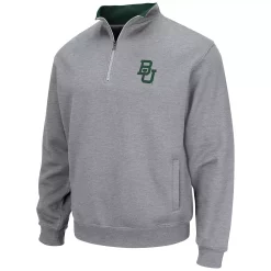 Men's Colosseum Heathered Gray Baylor Bears Tortugas Team Logo Quarter-Zip Jacket -Colosseum shop 5416698 ALT2
