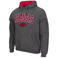 Men's Colosseum Charcoal Arkansas Razorbacks Arch & Logo 3.0 Pullover Hoodie -Colosseum shop 5417500 ALT2