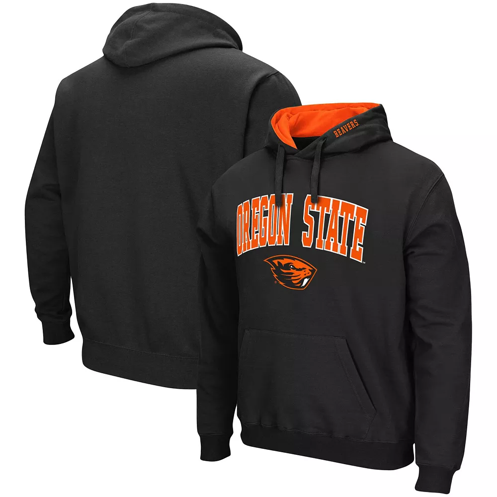 Men's Colosseum Black Oregon State Beavers Arch & Logo 3.0 Pullover Hoodie 2 Men's Colosseum Black Oregon State Beavers Arch & Logo 3.0 Pullover Hoodie - Image 2