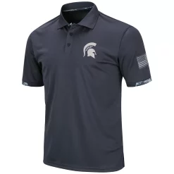 Men's Colosseum Charcoal Michigan State Spartans Big & Tall OHT Military Appreciation Digital Camo Polo -Colosseum shop 5417924 ALT2