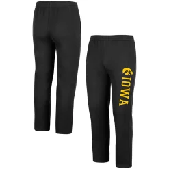 Men's Colosseum Black Iowa Hawkeyes Fleece Pants