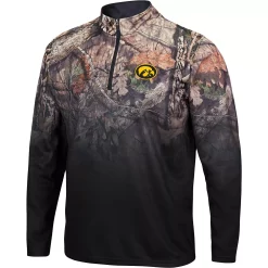 Men's Colosseum Black Iowa Hawkeyes Mossy Oak Fleet II Quarter-Zip Jacket -Colosseum shop 5418880 ALT2