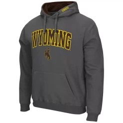 Men's Colosseum Charcoal Wyoming Cowboys Arch and Logo Pullover Hoodie -Colosseum shop 5419221 ALT2