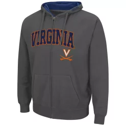 Men's Colosseum Charcoal Virginia Cavaliers Arch & Logo 3.0 Full-Zip Hoodie 5 Men's Colosseum Charcoal Virginia Cavaliers Arch & Logo 3.0 Full-Zip Hoodie -Colosseum shop 5419642 ALT2