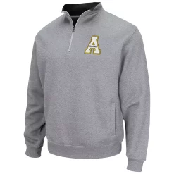 Men's Colosseum Heathered Gray Appalachian State Mountaineers Tortugas Team Logo Quarter-Zip Jacket -Colosseum shop 5419669 ALT2