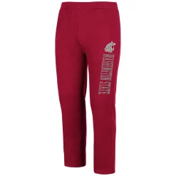Men's Colosseum Crimson Washington State Cougars Fleece Pants -Colosseum shop 5424184 ALT2
