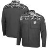Men's Colosseum Charcoal Clemson Tigers OHT Military Appreciation Digi Camo Full-Zip Jacket