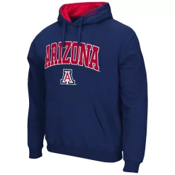 Men's Colosseum Navy Arizona Wildcats Arch & Logo 3.0 Pullover Hoodie -Colosseum shop 5424924 ALT2