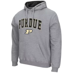 Men's Colosseum Heathered Gray Purdue Boilermakers Arch & Logo 3.0 Pullover Hoodie -Colosseum shop 5424940 ALT2