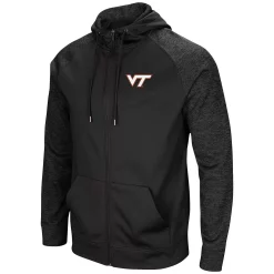 Men's Colosseum Black Virginia Tech Hokies Blackout 3.0 Tonal Raglan Full-Zip Hoodie 5 Men's Colosseum Black Virginia Tech Hokies Blackout 3.0 Tonal Raglan Full-Zip Hoodie -Colosseum shop 5425043 ALT2