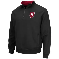 Men's Colosseum Black Harvard Crimson Tortugas Team Logo Quarter-Zip Jacket -Colosseum shop 5425121 ALT2
