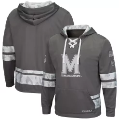 Men's Colosseum Gray Maryland Terrapins OHT Military Appreciation Lace-Up Pullover Hoodie